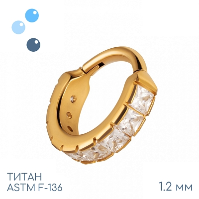 Кольцо-кликер Idol lite Gold 1.2 мм (16 G)